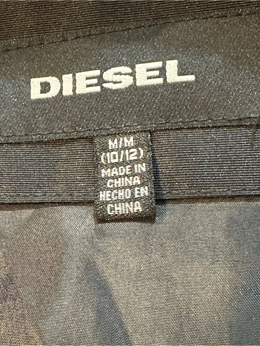 Diesel Boys Black Hooded Puffer Parka 10/12